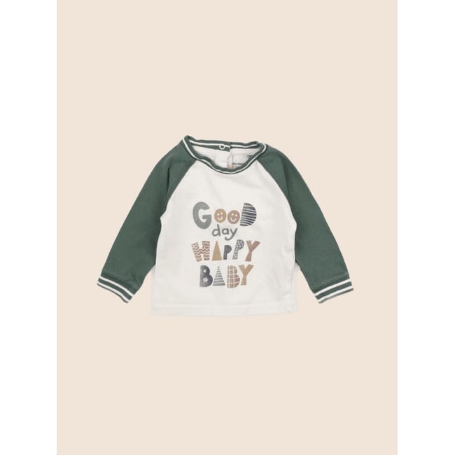 Tee-shirt - Bon état beige, vert <span itemprop=