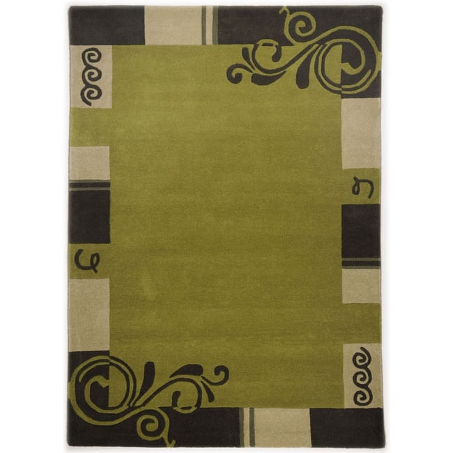 Tapis salon Hawai tufté main en laine - THEKO