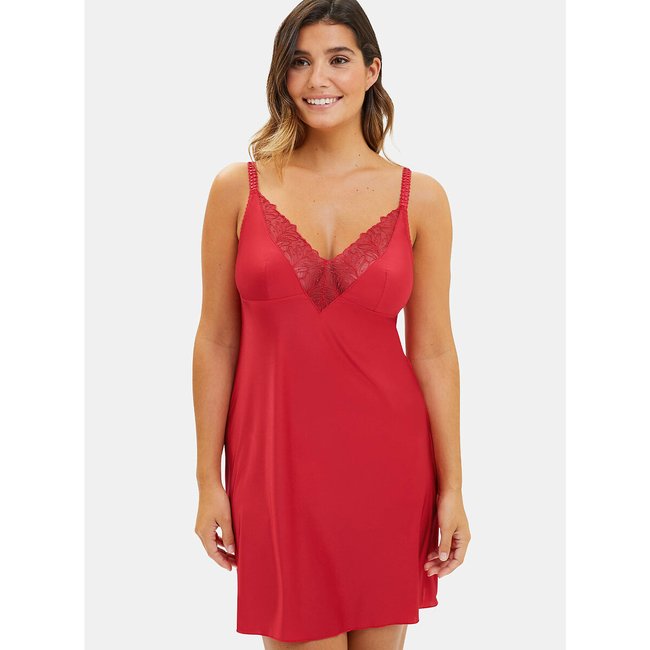 Camisa de dormir sem armação, Esmée vermelho <span itemprop=