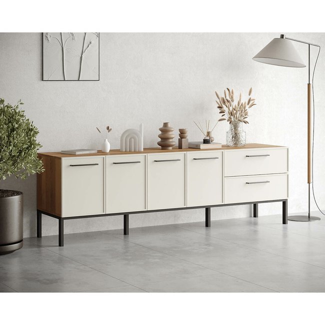 Комод с 4 дверками и 2 ящиками белый SO'HOME