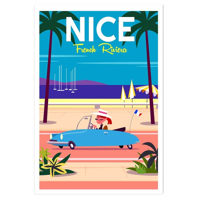 Poster nice promenade des anglais - HEXOA