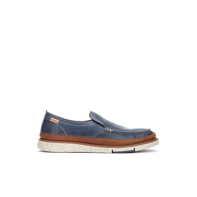 Mocassins cuir San Juan blue <span itemprop=