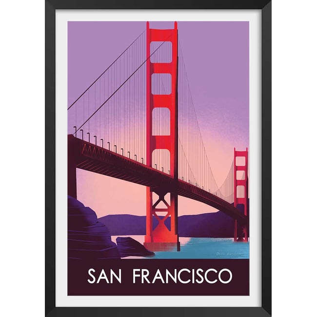 Affiche ville Le pont de San Francisco - HEXOA