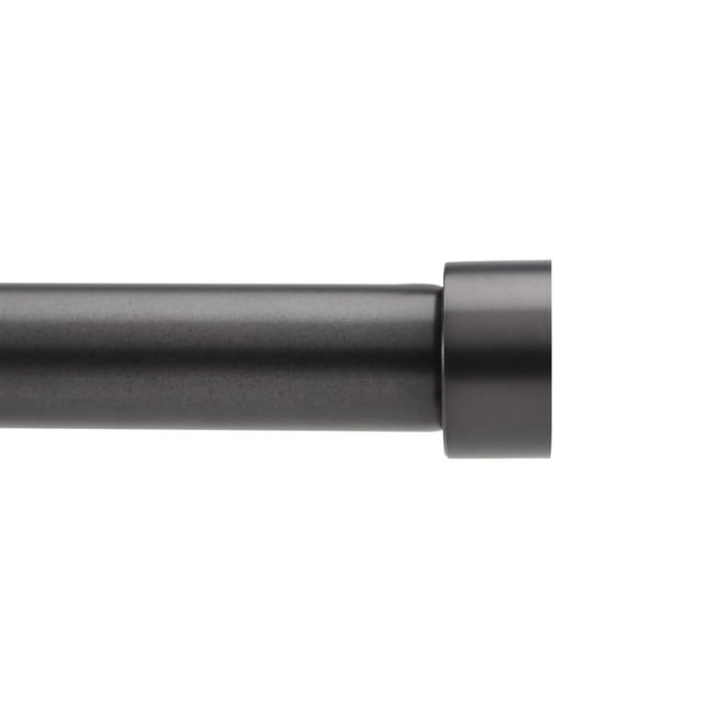 Tringle à rideaux simple extensible métal  CAPPA noir <span itemprop=