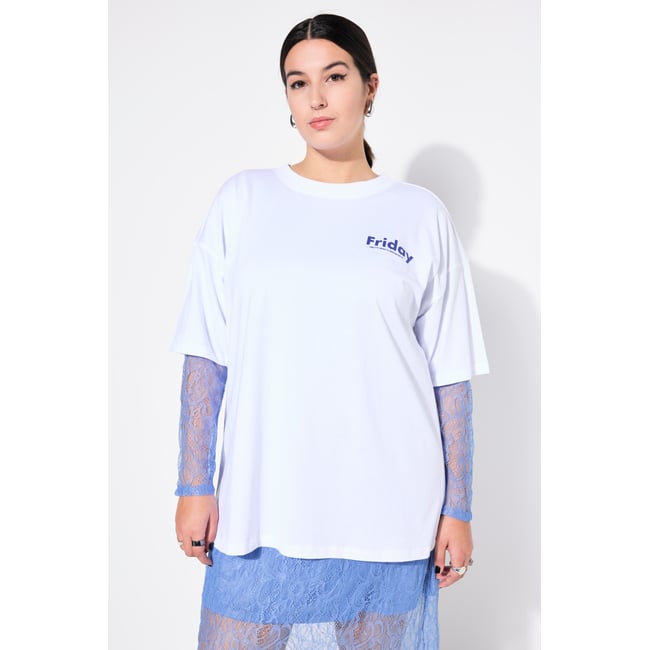 T-shirt pour homme, oversized blanc neige <span itemprop=