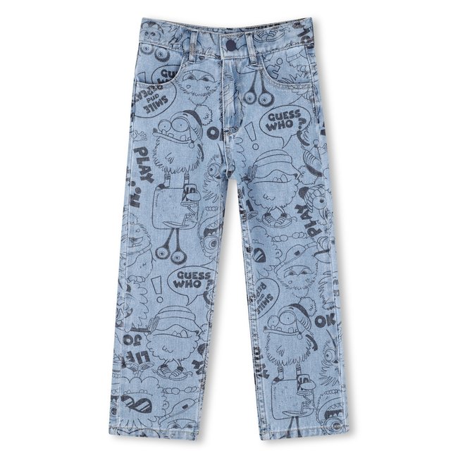 Pantalon en denim double stone+bleach <span itemprop=
