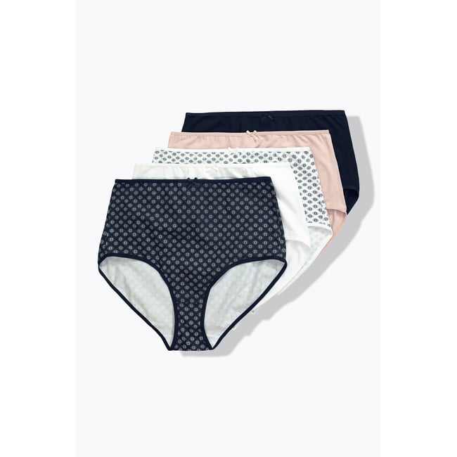 Lot de 5 culottes maxi, motifs/couleurs unies - ULLA POPKEN
