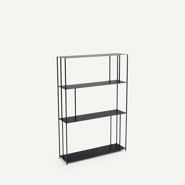 Metalen boekenrek H117 cm, Parallel XS slim <span itemprop=