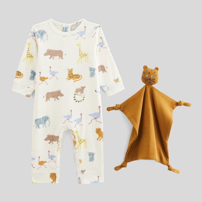 Dors-bien imprimé et doudou naturel <span itemprop=