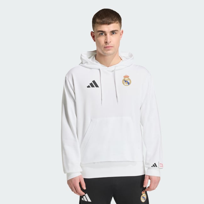 Sweat À Capuche Adidas Real Madrid Avengers white <span itemprop=