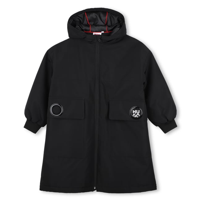 Parka à capuche black <span itemprop=