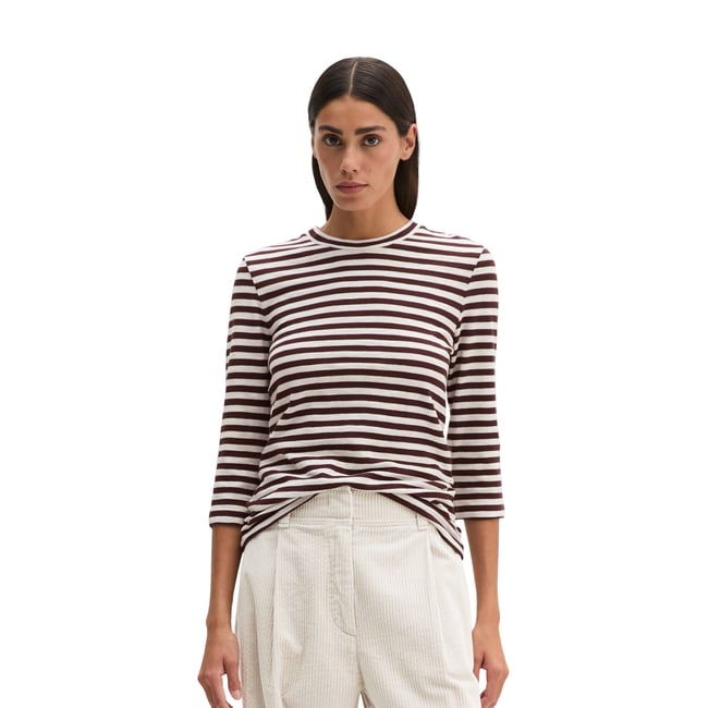 T-shirt rayé régulier en jersey slub doux - MARC O'POLO