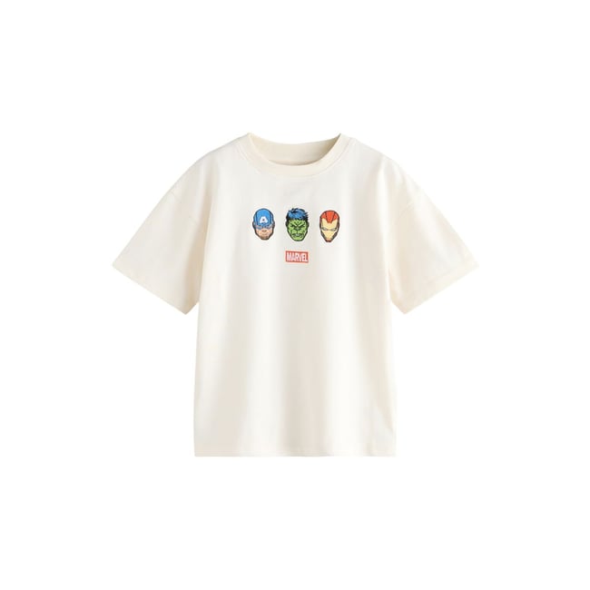 T-shirt marvel avengers à manches courtes impression au dos de la pierre <span itemprop=