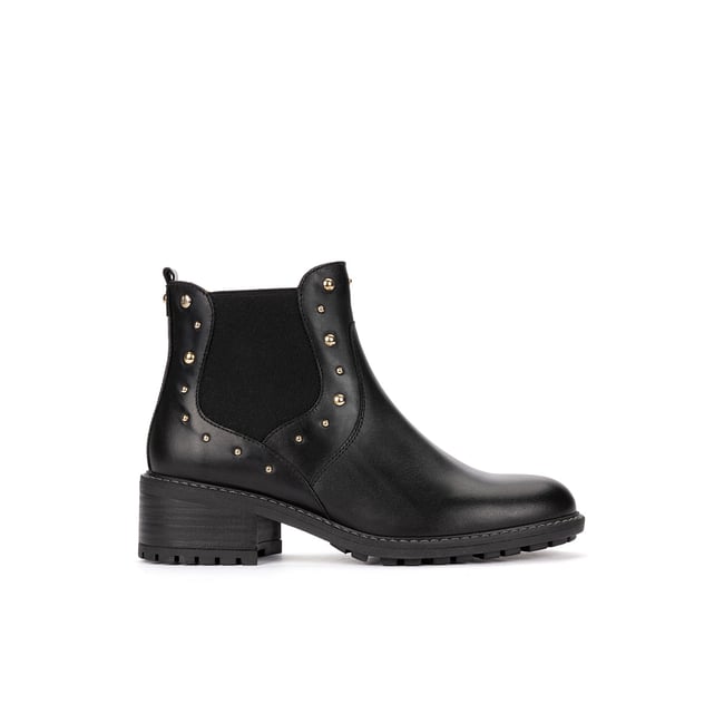 Bottines à talon cuir Medina black <span itemprop=