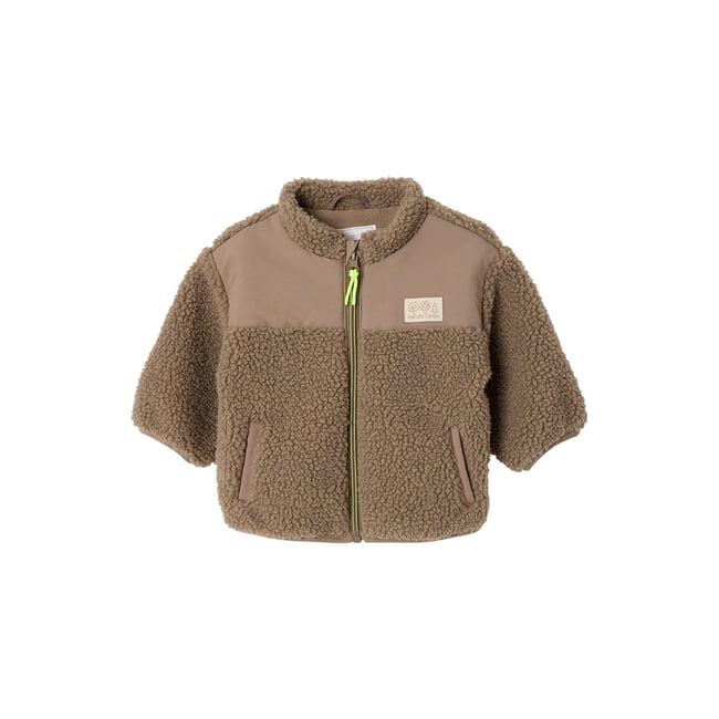 Veste zippée taupe <span itemprop=