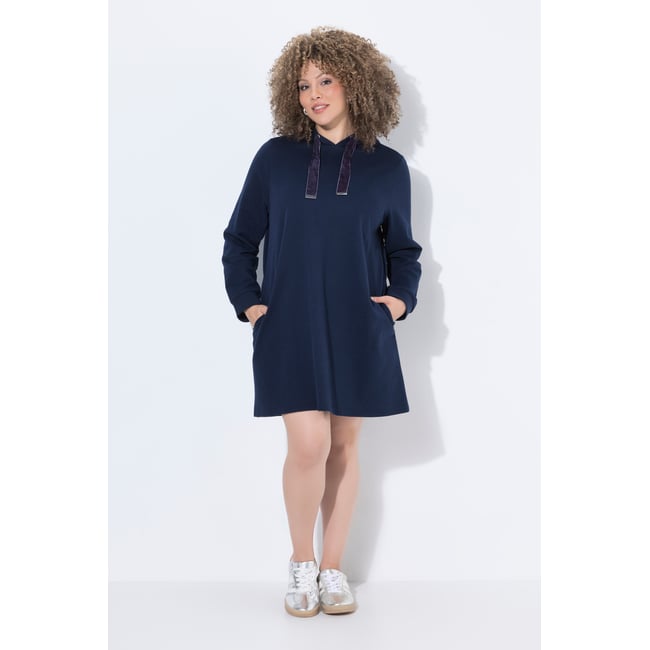Robe en molleton à capuche, coupe évasée - ULLA POPKEN