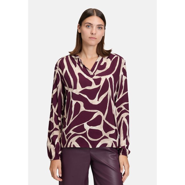 Tunique à imprimé dark red/nature <span itemprop=