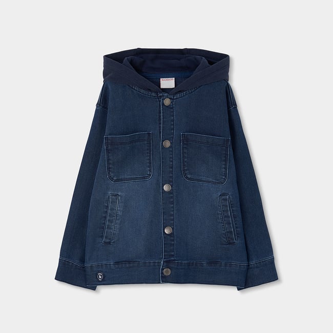 Veste à capuche bleu <span itemprop=