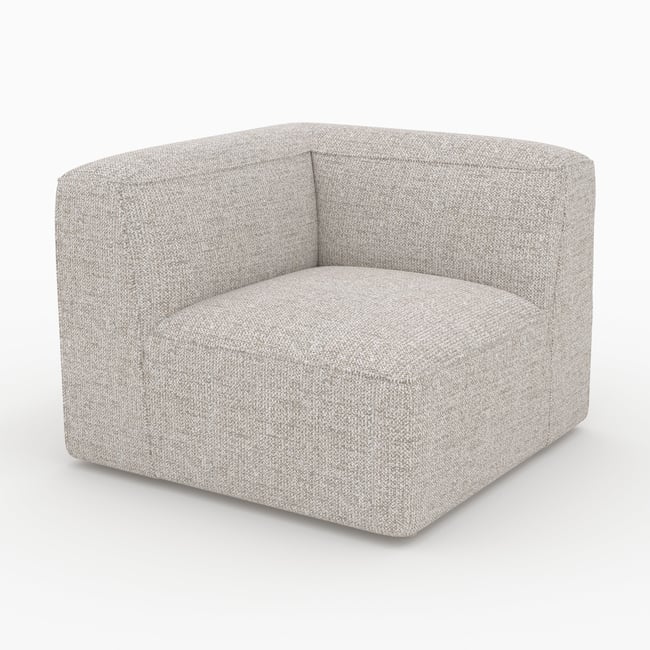 Angle interchangeable pour canapé modulable en tissu - HESTIA Couleur beige <span itemprop=