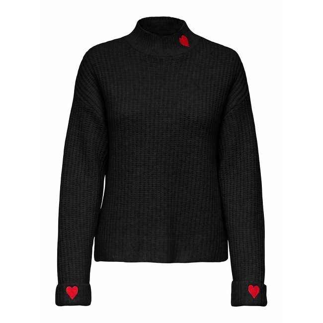 Pull col montant détail cœur - ONLY