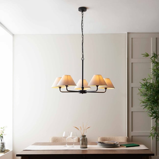 Lilith 5-Light Pendant Light with Tapered Shades - ÉDITÉ