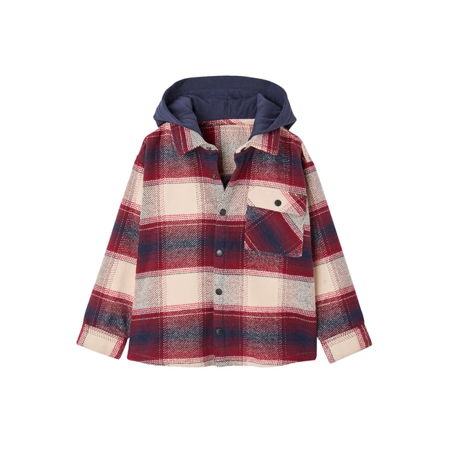 Chemise à capuche bordeaux <span itemprop=