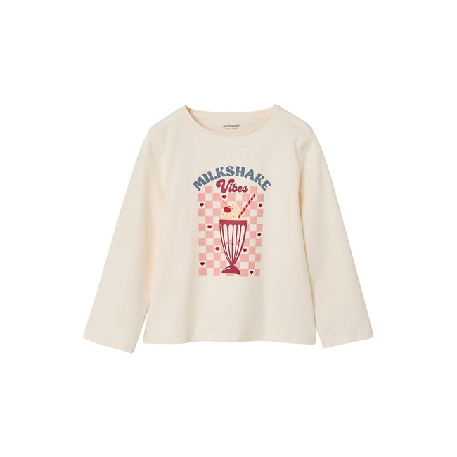 T-shirt manches longues écru <span itemprop=