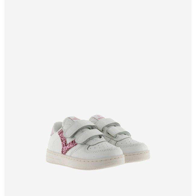 Sneakers patte a strappo Tiempo bianco/rosa VICTORIA