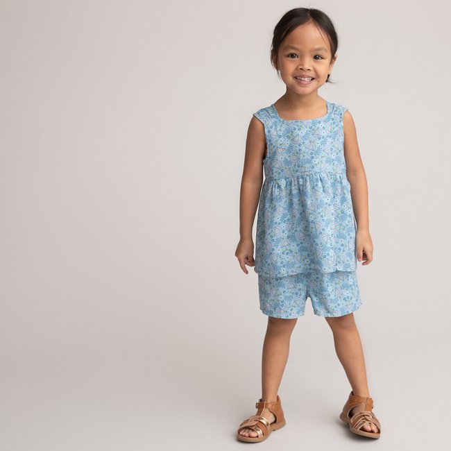 Set aus Bluse und Shorts bunt <span itemprop=
