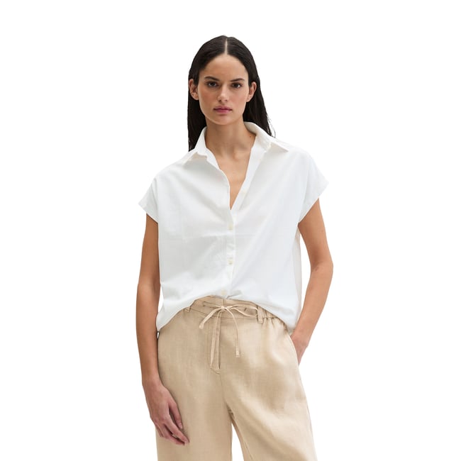 Blouse en jersey large en mélange de matériaux - MARC O'POLO