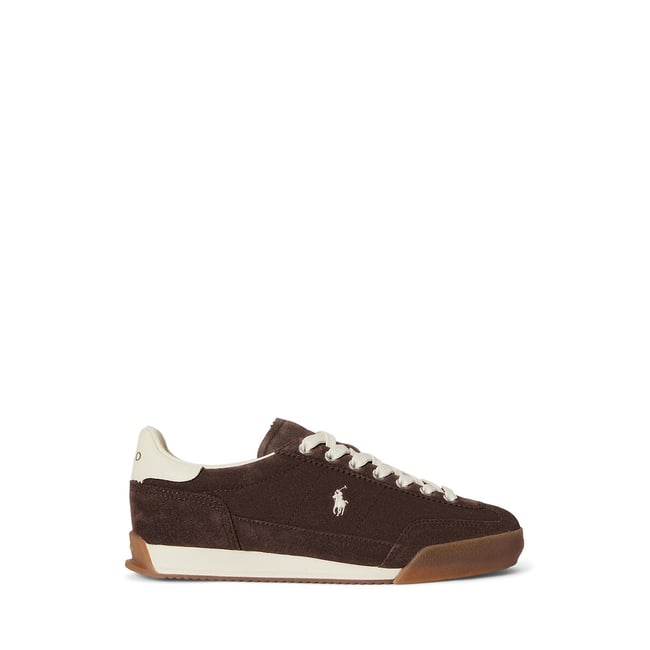 Baskets en cuir suède HESTER marron <span itemprop=