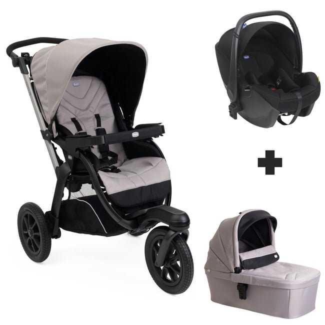 Poussette trio Activ3+  + siège auto Kory I-Size + nacelle Activ3+ gris <span itemprop=