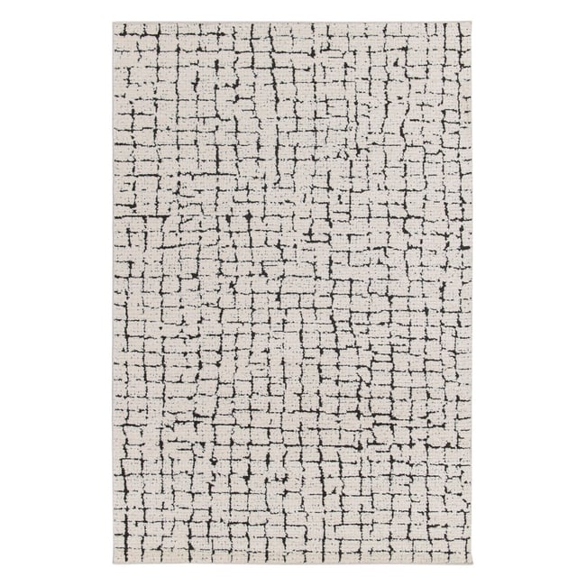 Tapis effet haut-et-bas ultra doux OBSIDIAN Couleur noir intense <span itemprop=