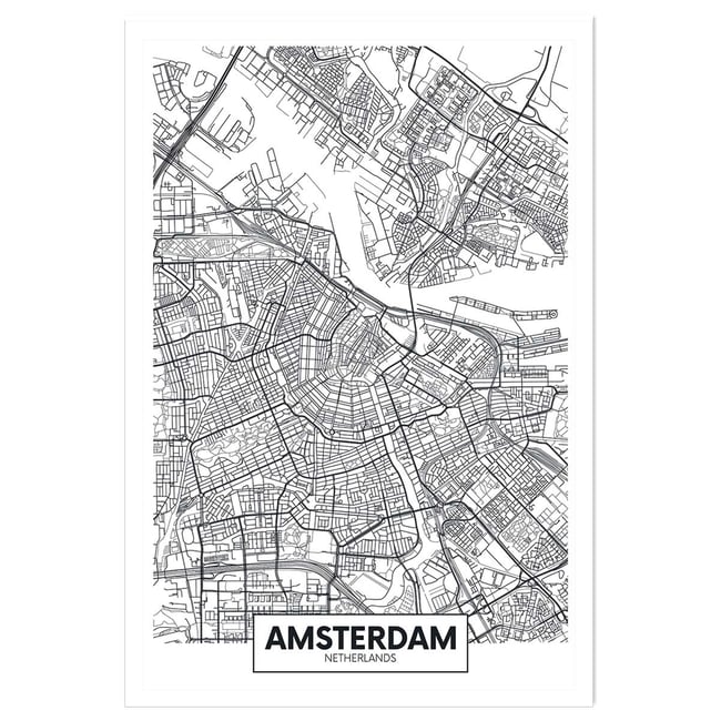 Affiche graphique amsterdam netherlands - HEXOA