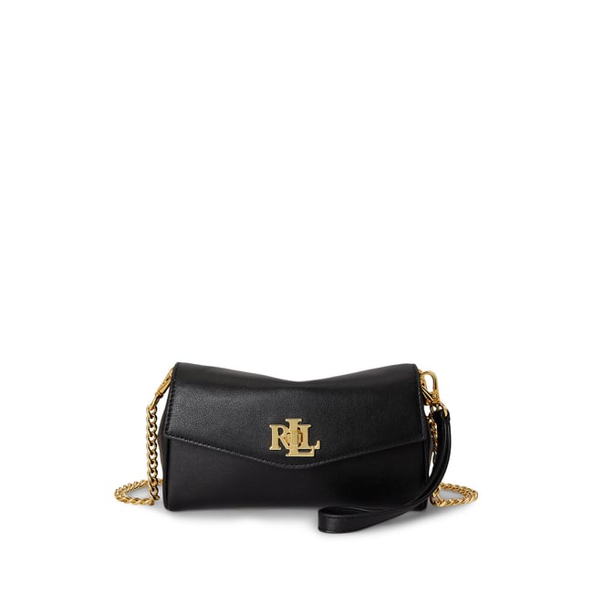 Pochette en cuir de vachette, TRN noir <span itemprop=