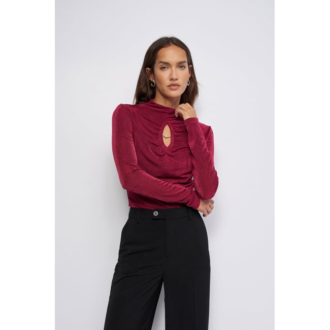 PULL TEXTURÉ AVEC OUVERTURE SUR LA POITRINE - SALSA JEANS
