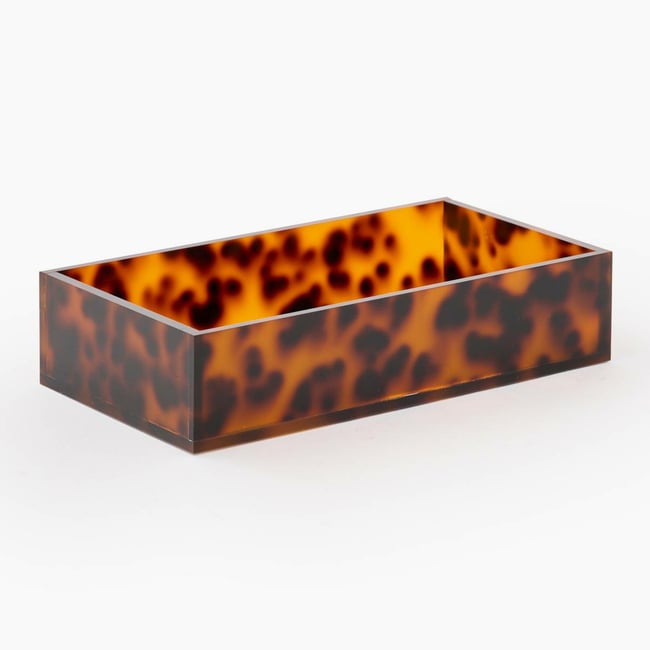 Petit plateau, 20x11x4cm, en acrylique Couleur jaune <span itemprop=