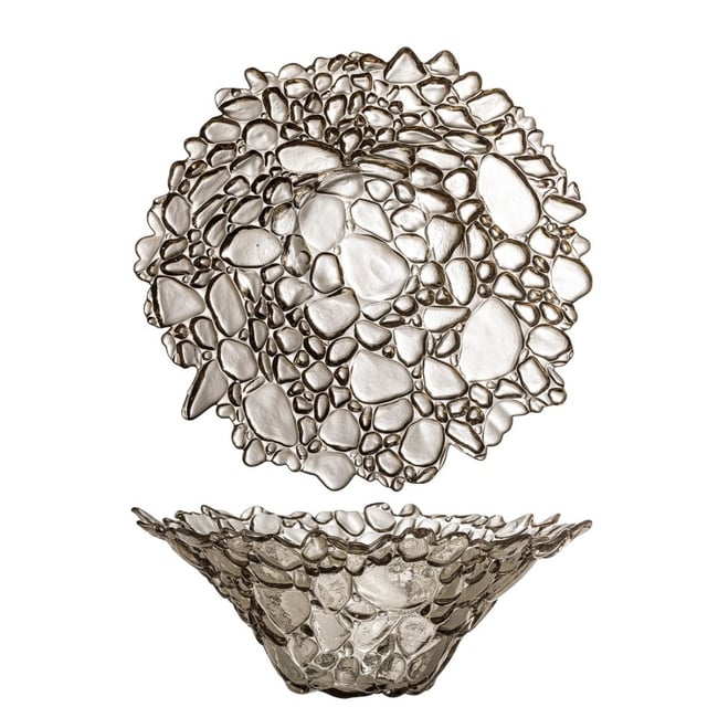 Bol verre sculptural  TINKI Couleur beige <span itemprop=
