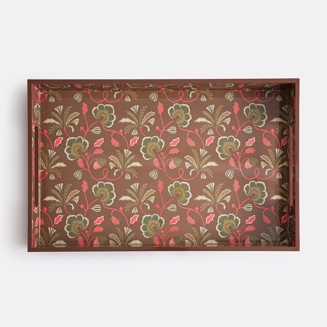 Bandeja rectangular estampada, Sidonie estampado floral <span itemprop=