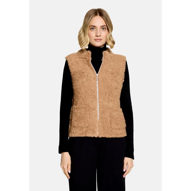 Veste sans manches en maille à col droit - BETTY BARCLAY
