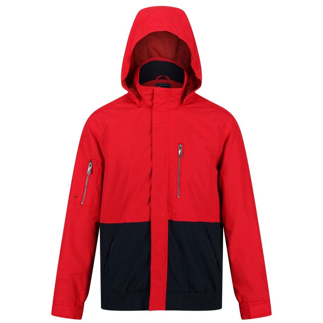 Blouson d'aviateur FEELDING rouge / bleu marine <span itemprop=