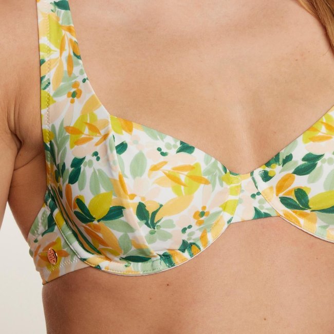 Maillot de bain armaturé CAPELINE jaune <span itemprop=