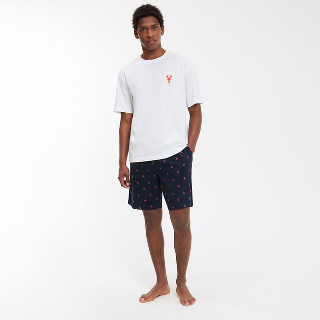 Kurzpyjama aus 100% Baumwolle marine LA REDOUTE COLLECTIONS