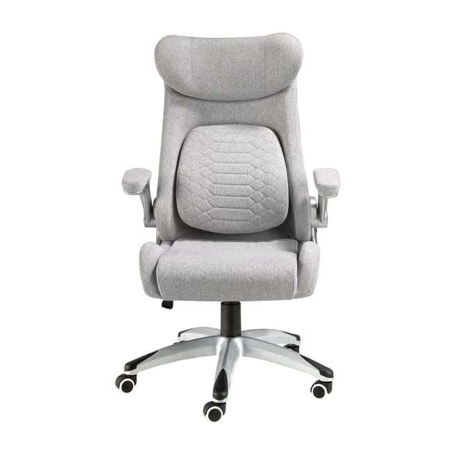 Fauteuil de bureau pivotant en tissu Couleur gris <span itemprop=