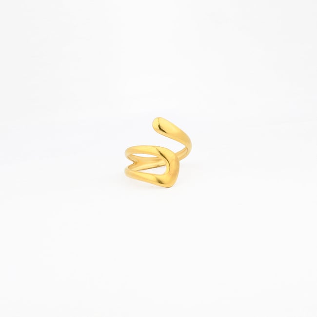 Bague ouverte en acier inoxydable aucun <span itemprop=
