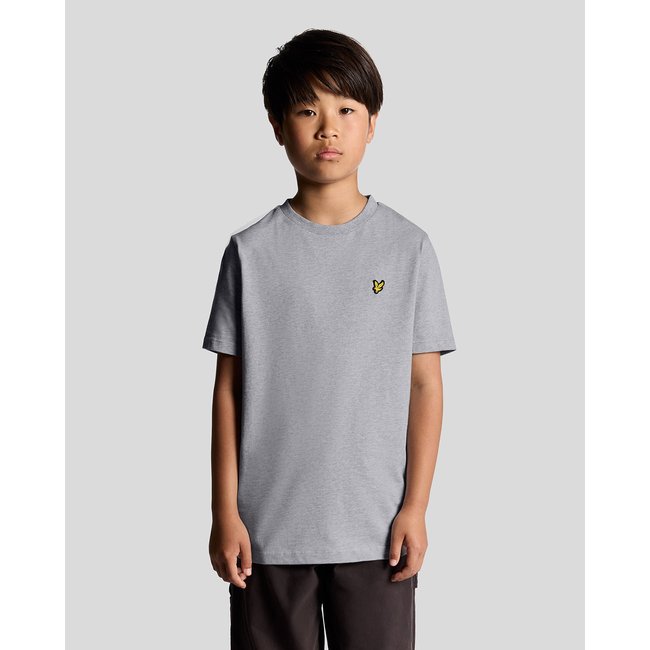 T-shirt en coton gris clair chiné <span itemprop=