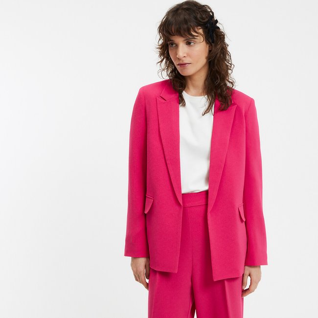 Loose fit buttonless blazer in crepe - LA REDOUTE COLLECTIONS
