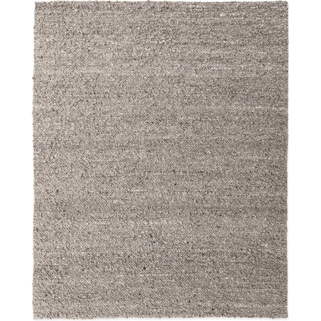 Tapis en laine tricotée main Couleur gris <span itemprop=