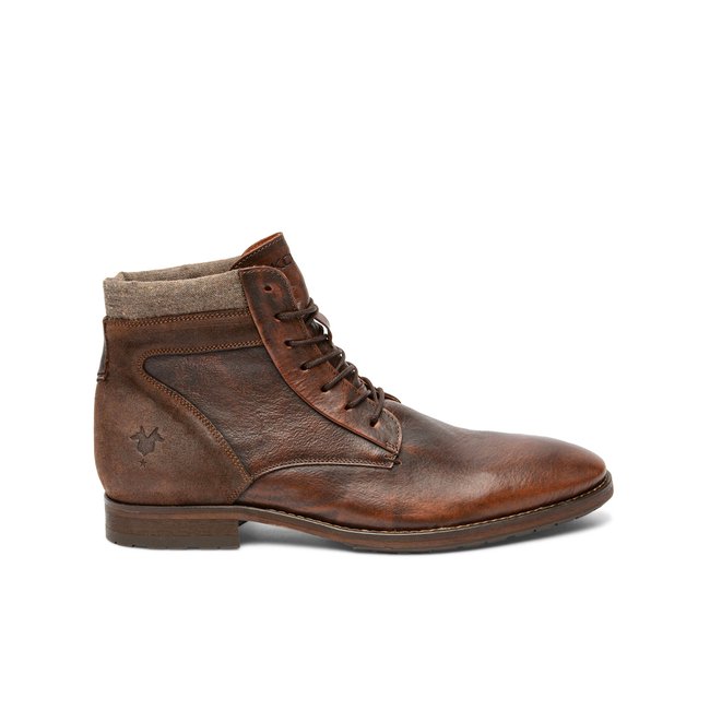 Boots cuir VENTURA 46 brandy <span itemprop=