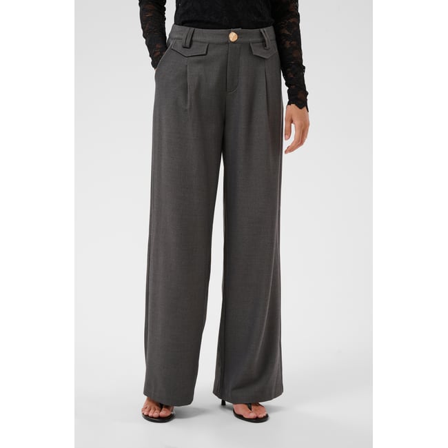 Pantalon de costume gris dark grey melange <span itemprop=